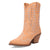 Dingo Womens Tiny Pony Bootie Peach Suede 8in Fashion Boots