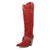 Dingo Womens Yeehottie Red Suede 18in Fashion Boots