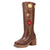 Dingo Womens Bloom Brown Leather 14in Cowboy Boots