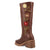 Dingo Womens Bloom Brown Leather 14in Cowboy Boots