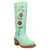 Dingo Womens Bloom Mint Leather 14in Cowboy Boots