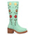 Dingo Womens Bloom Mint Leather 14in Cowboy Boots