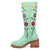 Dingo Womens Bloom Mint Leather 14in Cowboy Boots