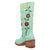 Dingo Womens Bloom Mint Leather 14in Cowboy Boots