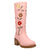 Dingo Womens Bloom Pink Leather 14in Cowboy Boots