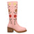 Dingo Womens Bloom Pink Leather 14in Cowboy Boots