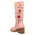 Dingo Womens Bloom Pink Leather 14in Cowboy Boots