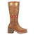 Dingo Womens Bloom Tan Leather 14in Cowboy Boots