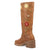 Dingo Womens Bloom Tan Leather 14in Cowboy Boots