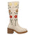 Dingo Womens Bloom White Leather 14in Cowboy Boots
