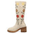 Dingo Womens Bloom White Leather 14in Cowboy Boots