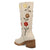 Dingo Womens Bloom White Leather 14in Cowboy Boots