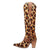 Dingo Womens Spur Crazy Leopard Calf Leather 18in Cowboy Boots