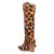Dingo Womens Spur Crazy Leopard Calf Leather 18in Cowboy Boots