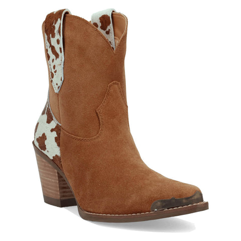 Dingo Womens Texas Charmie Camel Calf Leather 7in Cowboy Boots