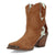 Dingo Womens Texas Charmie Camel Calf Leather 7in Cowboy Boots