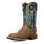 Dan Post Mens Royston Tan/Green Leather 11in Cowboy Boots