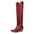 Dan Post Womens Heartland Red Leather 18in Zip Cowboy Boots