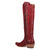 Dan Post Womens Heartland Red Leather 18in Zip Cowboy Boots