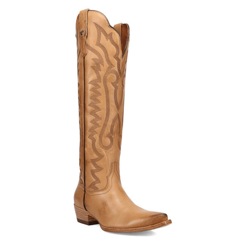 Dan Post Womens Heartland Tan Leather 18in Cowboy Boots