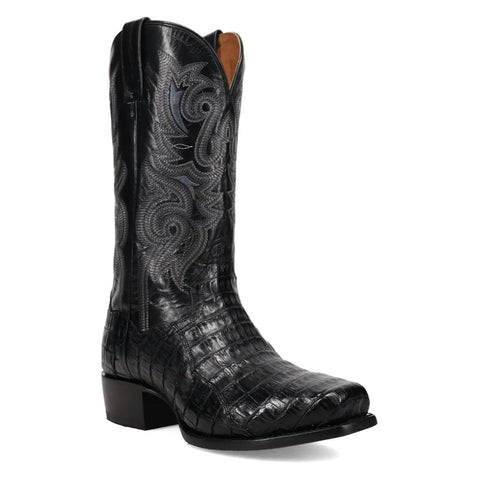 Dan Post Mens Zandor Black Caiman 13in Cowboy Boots
