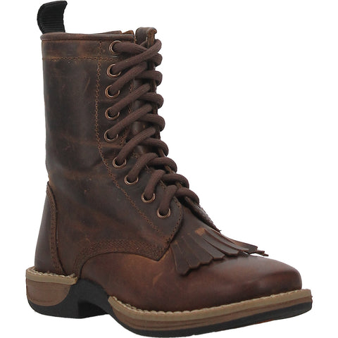 Dan Post Kids Boys Rowan Work Boots Leather Tan
