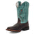 Dan Post Kids Unisex Salina Brown/Turquoise Leather Cowboy Boots