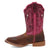 Dan Post Kids Unisex Salina Tan/Pink Leather Cowboy Boots