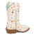 Dan Post Kids Girls Starlett White Multi Leather 8in Cowboy Boots