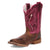 Dan Post Youth Girls Salina Tan/Pink Leather Cowboy Boots