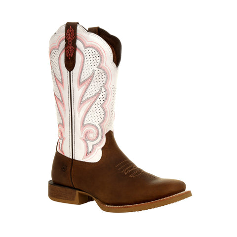 Durango Womens Trail/White Leather Rebel Pro Ventilated Cowboy Boots