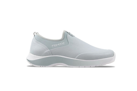 Fishooz Mens DryRun Low Ghost/White Rubber Boat Shoes