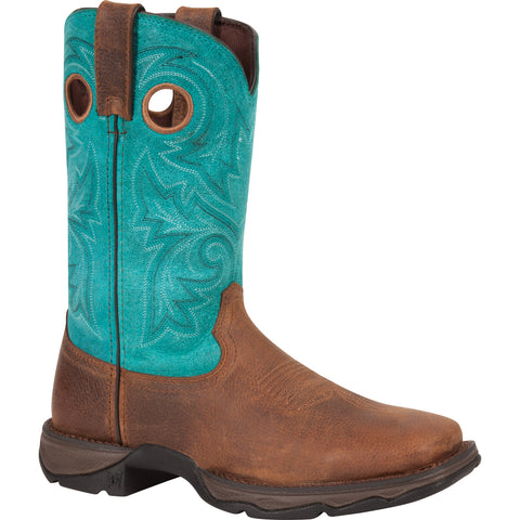 Lady Rebel by Durango Womens Turquoise Leather Bar None Cowboy Boots