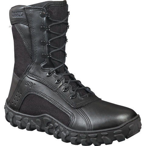 Rocky Mens Black Leather S2V Tactical Military Boots