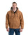 Berne Apparel Mens Flame Resistant Hooded Brown Duck Cotton Blend Chore Jacket