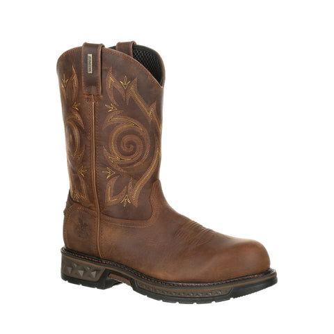 Georgia Mens Brown Leather Carbotec WP CT Work Boots