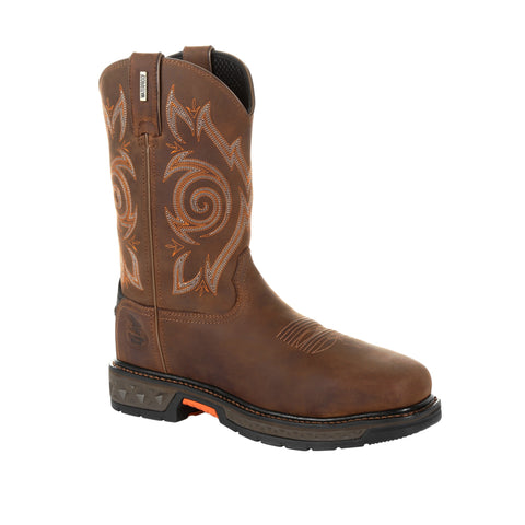 Georgia Mens Brown Leather CarboTec WP ST Work Boots