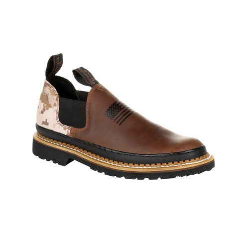 Georgia Mens Desert Camo Leather Giant Romeo Slip-on Shoes 11W