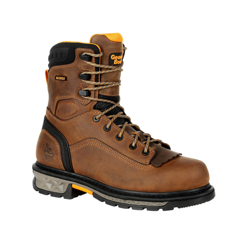 Georgia Mens Black/Brown Leather CarboTec WP LTX Work Boots