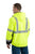 Berne Mens Hi Vis Class 3 Hooded Yellow Fleece Softshell Jacket