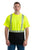 Berne Mens Yellow Polyester Hi-Vis Class 2 Color Block Tee S/S