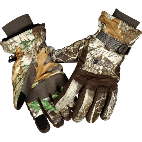 Rocky Mens 100G Insulated Waterproof Outdoor Realtree Edge Polyester Gloves