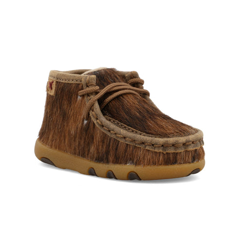Twisted X Infant Unisex Driving Moc Light Brindle Leather Chukka Boots