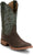 Justin Mens Fergus 11in Roughout Chocolate Leather Bent Rail Cowboy Boots