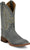 Justin Mens Rancho 11in Western Weathered Grey Leather Bent Rail Cowboy Boots
