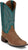 Justin Womens Shay 11in Western Tan/Turquoise Leather Bent Rail Cowboy Boots