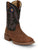 Justin Mens Show Stopper 11in Western Pecan Leather Frontier Cowboy Boots