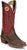 Justin Mens Ante Up 13in Western Hickory/Red Leather Frontier Cowboy Boots