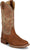Justin Mens May Day Brown Cowhide Frontier Cowboy Boots