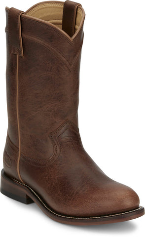 Justin Womens Holland Brown Leather Cowboy Boots